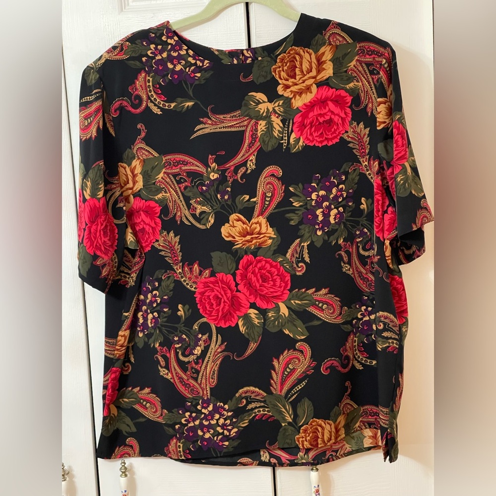 Vintage Alfred Dunner Blouse Size 18 PTP  25 in Length 27 in